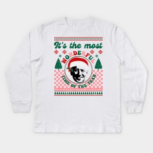 Funny Joe Biden Christmas Kids Long Sleeve T-Shirt